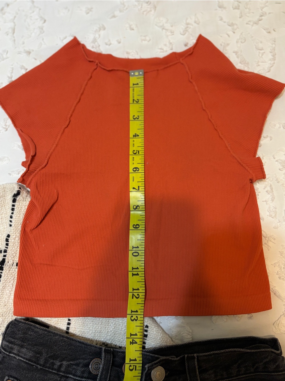 Seamless pink/red Ribbed Top - Picture 2 of 3